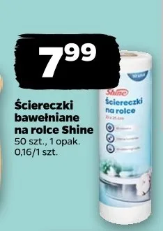 Ściereczki bawełniane na rolce Shine promocja w Netto