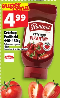 Ketchup Pudliszki 440-480 g promocja w TOPAZ