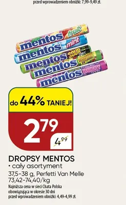 Dropsy Mentos promocja w Chata Polska