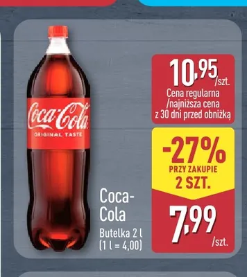Napój gazowany Coca-Cola promocja w Aldi