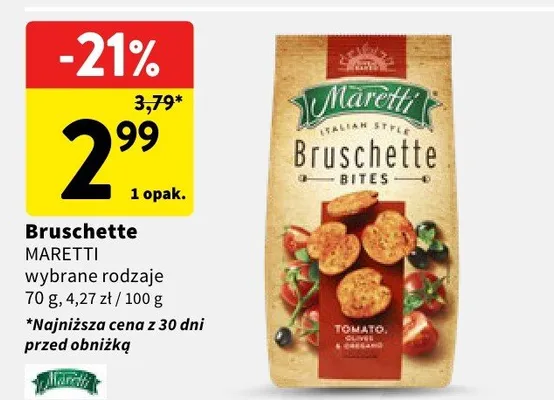 Bruschette Maretti wybrane rodzaje promocja w Intermarche