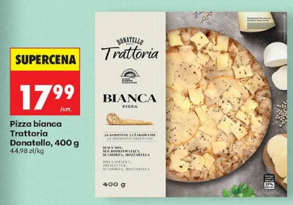 Pizza bianca Trattoria Donatello promocja w Biedronka