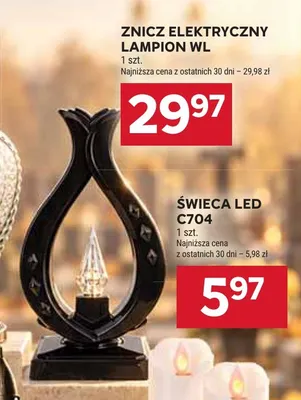 Znicz elektryczny lampion Wl promocja w Stokrotka