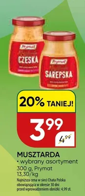 Musztarda wybrany asortyment promocja w Chata Polska