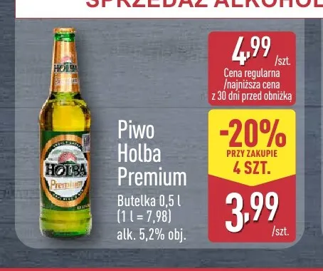 Piwo Holba Premium promocja w Aldi