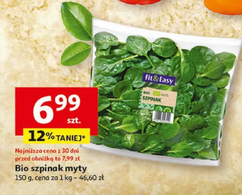 Bio szpinak myty promocja w Auchan