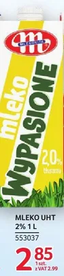 Mleko UHT 2% Mlekovita 1 L promocja w Selgros