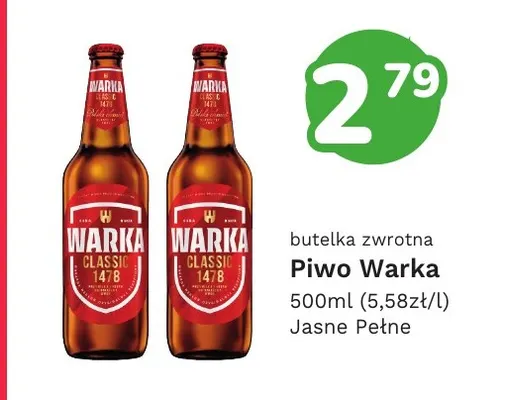 Piwo Warka promocja w Limonka