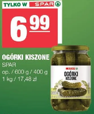 Ogórki kiszone promocja w SPAR