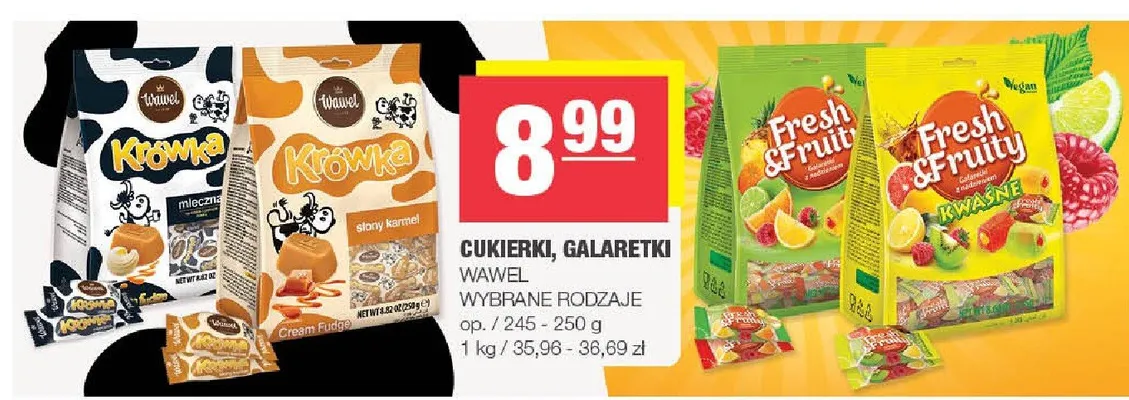 Cukierki, galaretki wybrane rodzaje promocja w SPAR