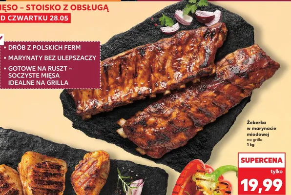 Żeberka w marynacie miodowej na grilla promocja w Kaufland