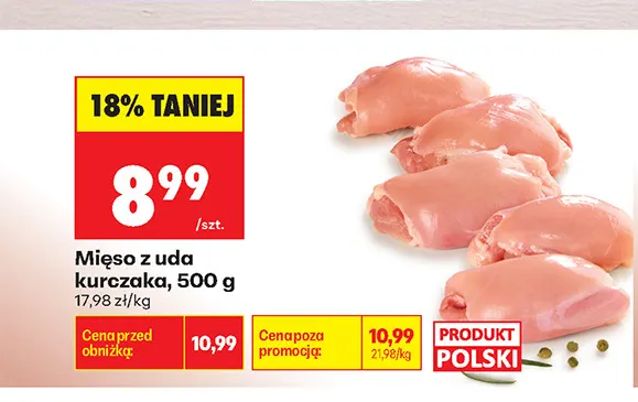 Mięso z uda kurczaka promocja w Biedronka