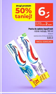 Pasta do zębów Aquafresh Triple Protection Fresh & Minty promocja w Dealz