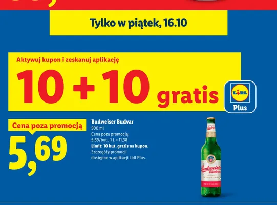 Piwo Budweiser Budvar promocja w Lidl
