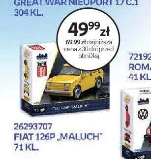 Klocki konstrukcyjne COBI Fiat 126p "Maluch" 71 kl. promocja w Dzień Dziecka