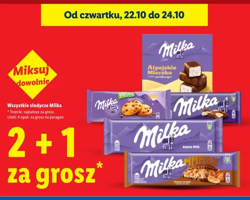 Wszystkie słodycze Milka promocja w Lidl
