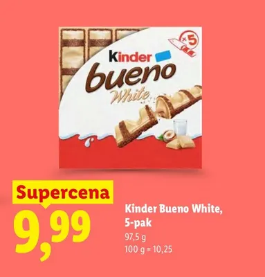 Kinder Bueno White 5-pak promocja w Lidl