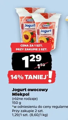 Jogurt owocowy (różne rodzaje) promocja w Netto
