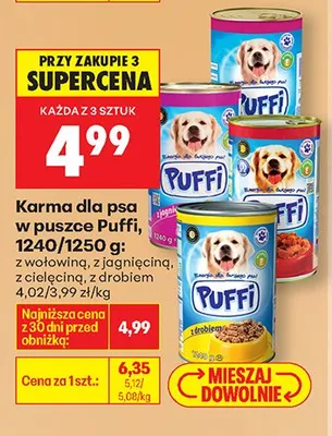 Karma dla psa w puszce z wołowiną promocja w Biedronka