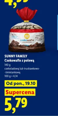 Czokowafle z polewą czekoladową Sunny Family promocja w Lidl