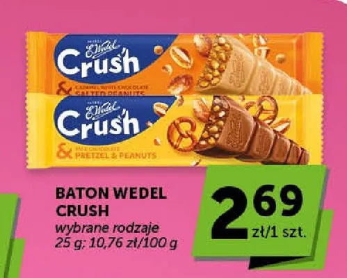 Baton E.Wedel Crush Milk Chocolate & Pretzel & Peanuts promocja w Groszek