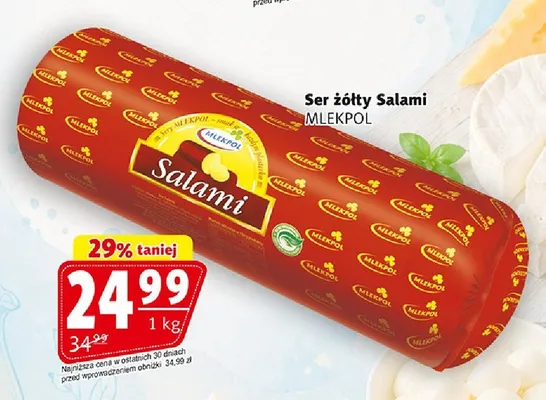 Ser żółty Salami Mlekpol promocja w Prim Market