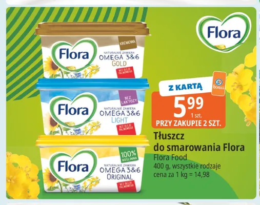 Tłuszcz do smarowania Flora Gold promocja w Leclerc