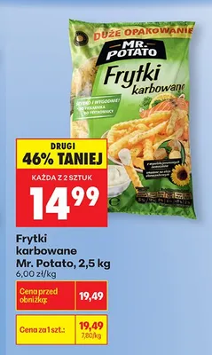 Frytki karbowane Mr. Potato promocja w Biedronka