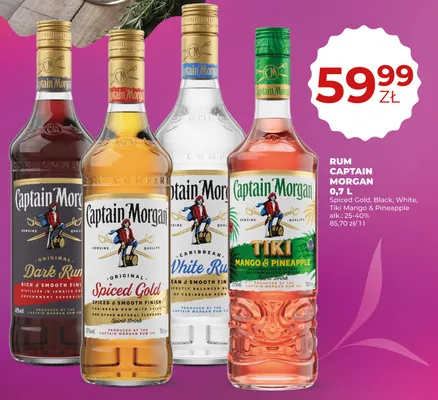 Rum Captain Morgan Spiced Gold promocja w Duży Ben