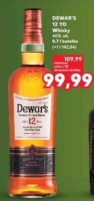 Whisky DEWAR'S 12 YO 40% alk. promocja w Kaufland
