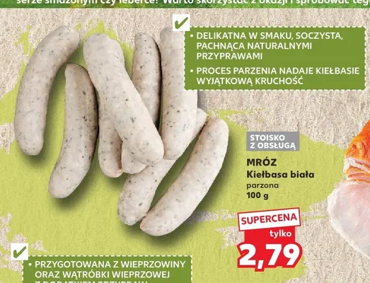 Kiełbasa biała parzona Mróz promocja w Kaufland