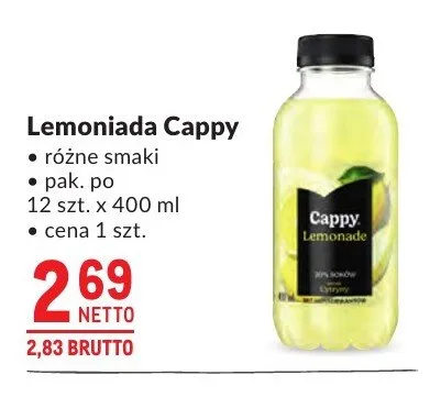 Lemoniada Cappy promocja w Makro
