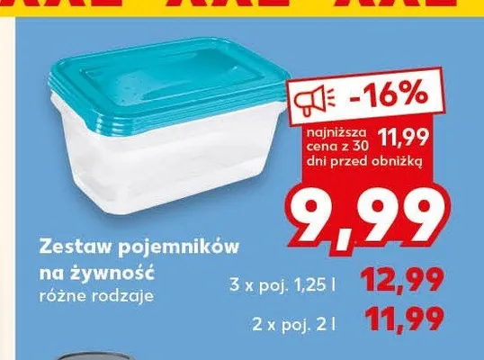 Zestaw pojemników na żywność 4-pak 0,75 l promocja w Kaufland