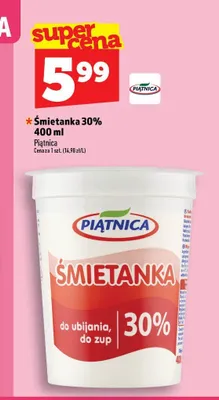 Śmietanka Piątnica 30% promocja w TOPAZ