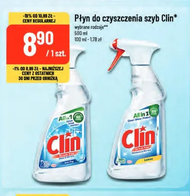 Płyn do czyszczenia szyb Clin Lemon promocja w POLOmarket