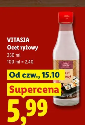 Ocet ryżowy Vitasia promocja w Lidl