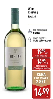 Wino Riesling promocja w Aldi