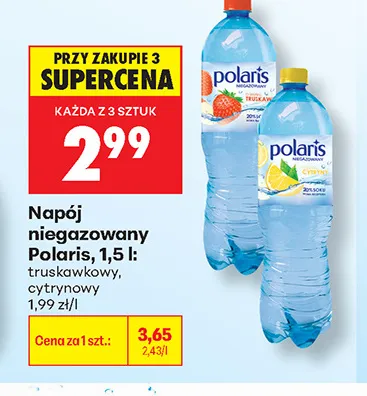 Napój niegazowany Polaris cytrynowy promocja w Biedronka