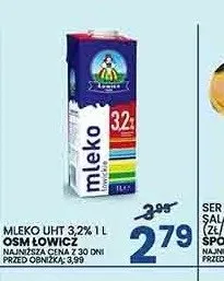 Mleko UHT 3,2% OSM Łowicz promocja w Wafelek