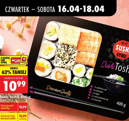 Zestaw sushi Toshii promocja w Biedronka