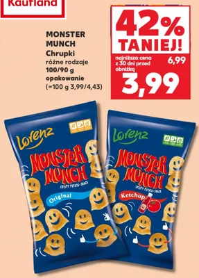 Chrupki Monster Munch Ketchup Lorenz promocja w Kaufland