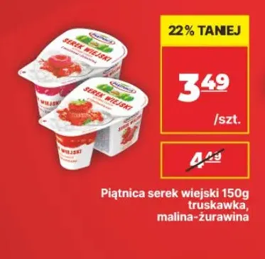 Serek wiejski malina-żurawina Piątnica promocja w API Market