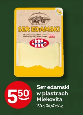 Ser edamski w plastrach Mlekovita promocja w Żabka