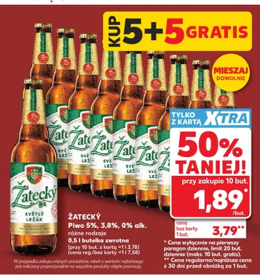 Piwo bezalkoholowe Žatecký promocja w Kaufland