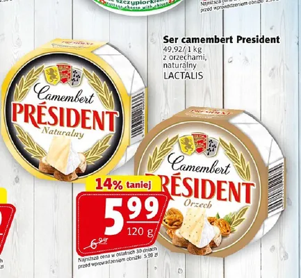Ser camembert President promocja w Prim Market