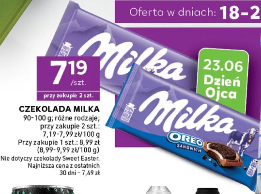 Czekolada Milka promocja w Stokrotka