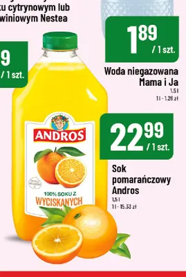 Sok pomarańczowy Andros promocja w POLOmarket
