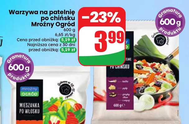 Warzywa na patelnię po chińsku Mroźny Ogród promocja w Dino