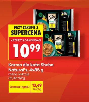 Karma dla kota Sheba Natural's 4-pak promocja w Biedronka
