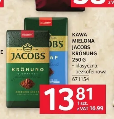 Kawa mielona Jacobs Krönung klasyczna promocja w Selgros